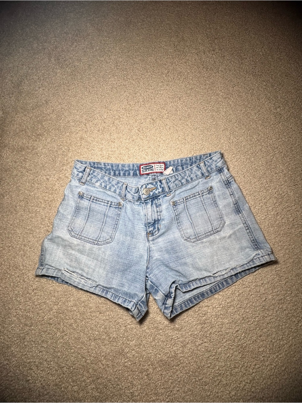 Women Y2K Vintage Light Wash Denim Shorts